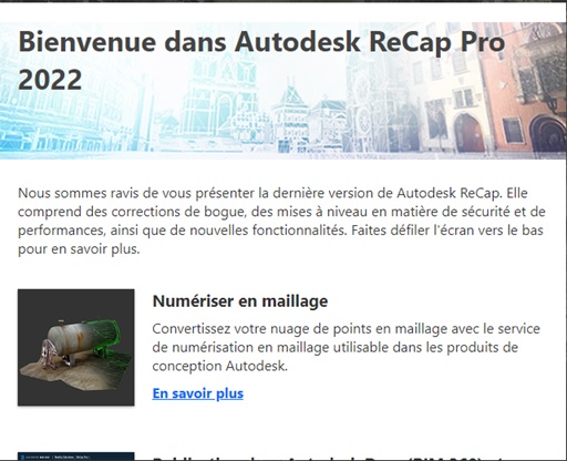 [Nouveauté] Autodesk ReCap Pro 2022