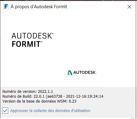 [Mise à jour] Autodesk FormIt 2022.1.1