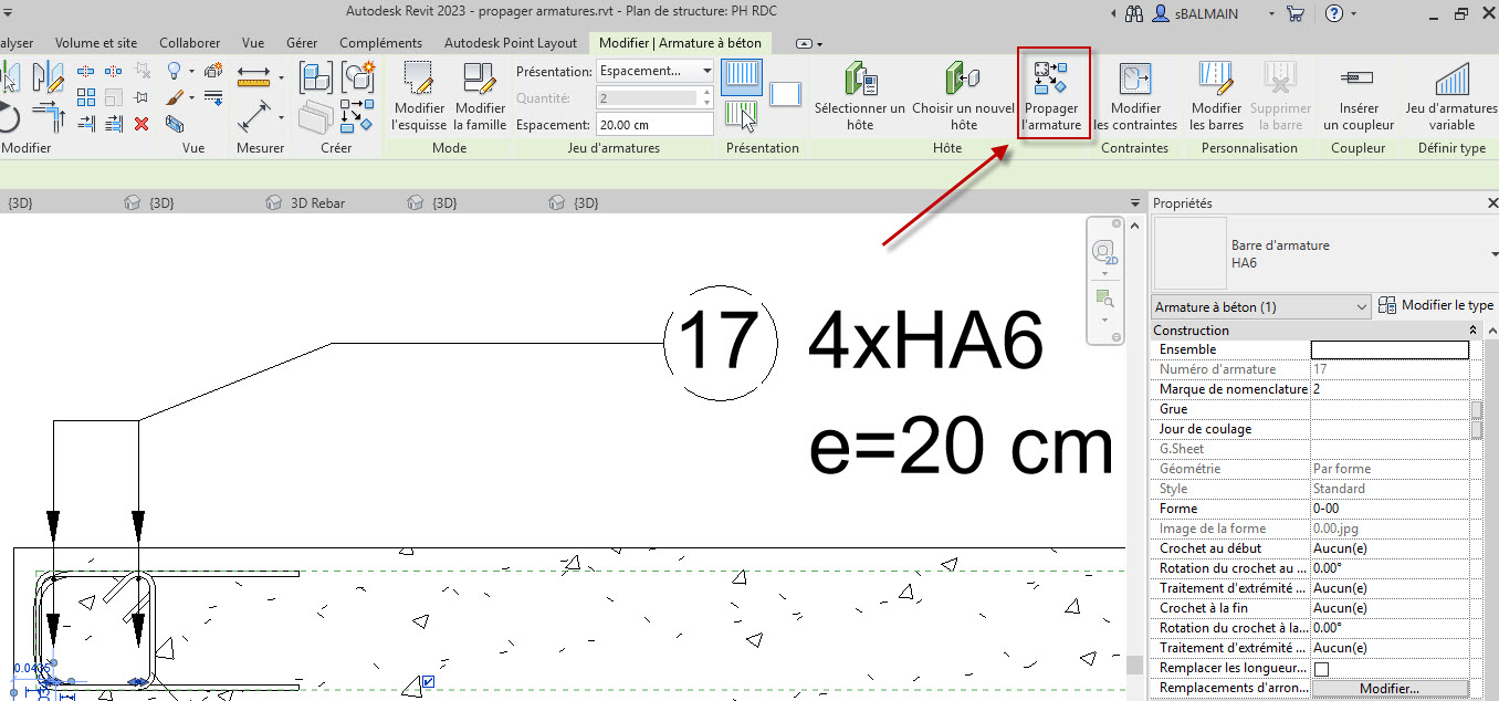 [Nouveauté] L&rsquo;armature sous Revit 2023