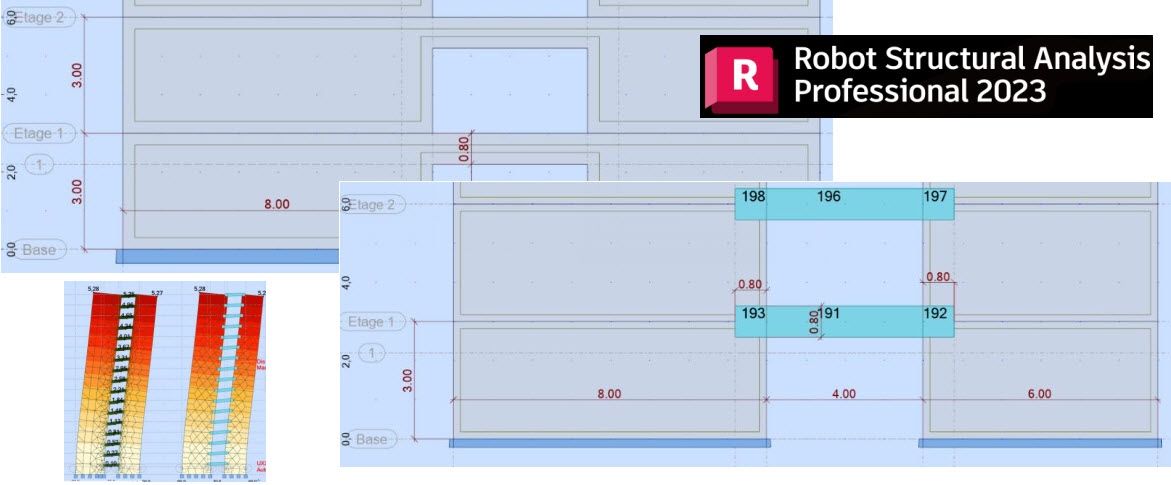 [Astuces] Autodesk Robot Structural Analysis : Modélisation des murs couplés par une poutre