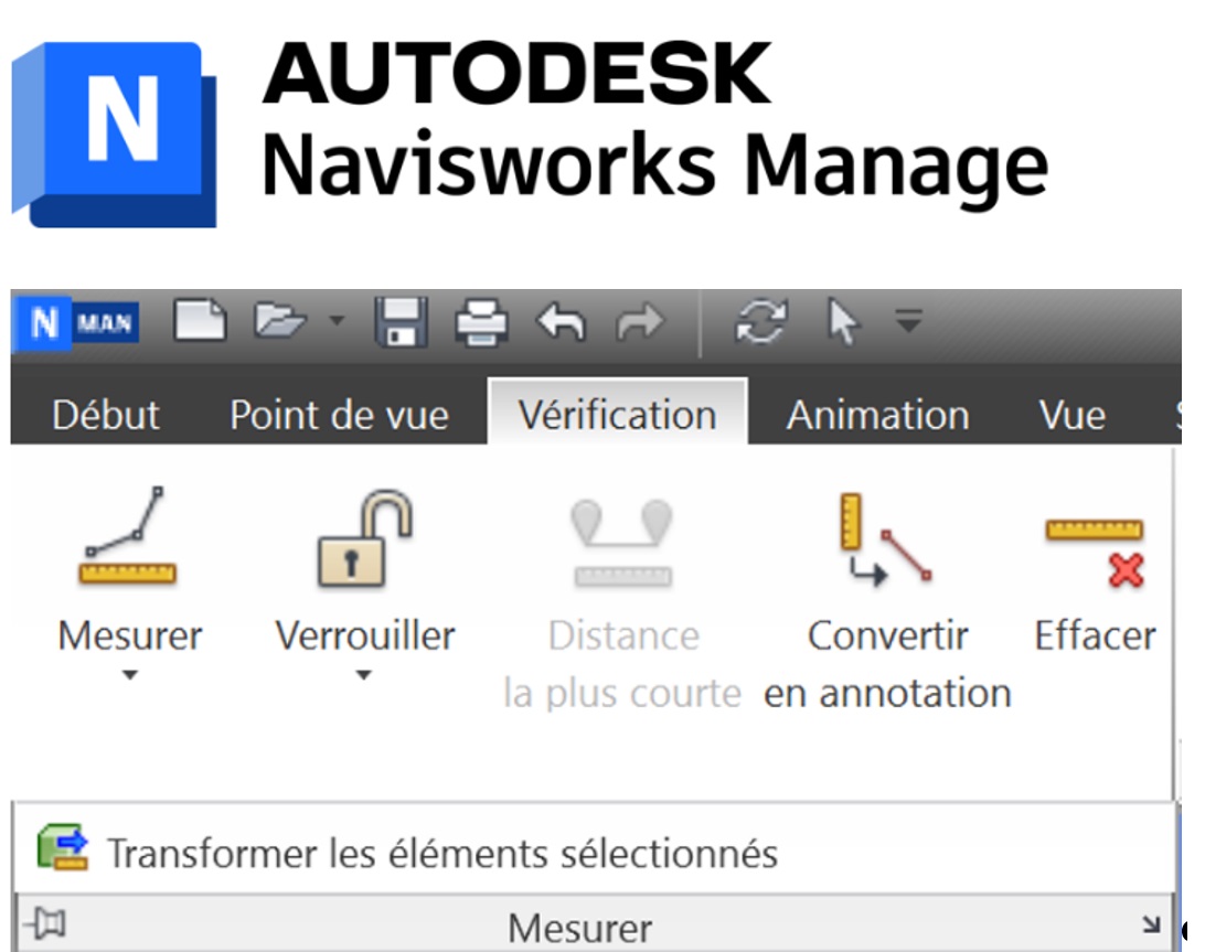 [Astuce] Autodesk Navisworks déplacer un élément à l&rsquo;aide d&rsquo;un outil de mesure