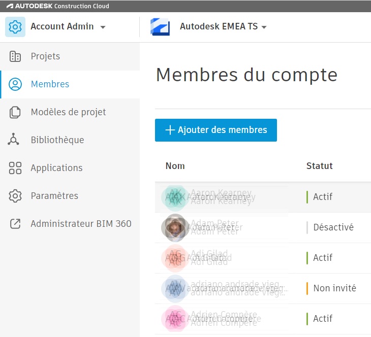 [Savoir] Collaboration cloud – Gestion des statuts des participants au projet