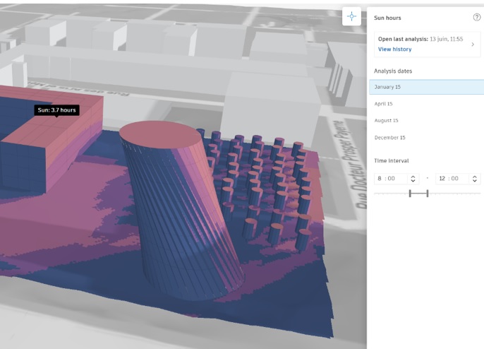 [Nouveauté] Autodesk Forma – Evaluation de l&rsquo;ensoleillement plus détaillée