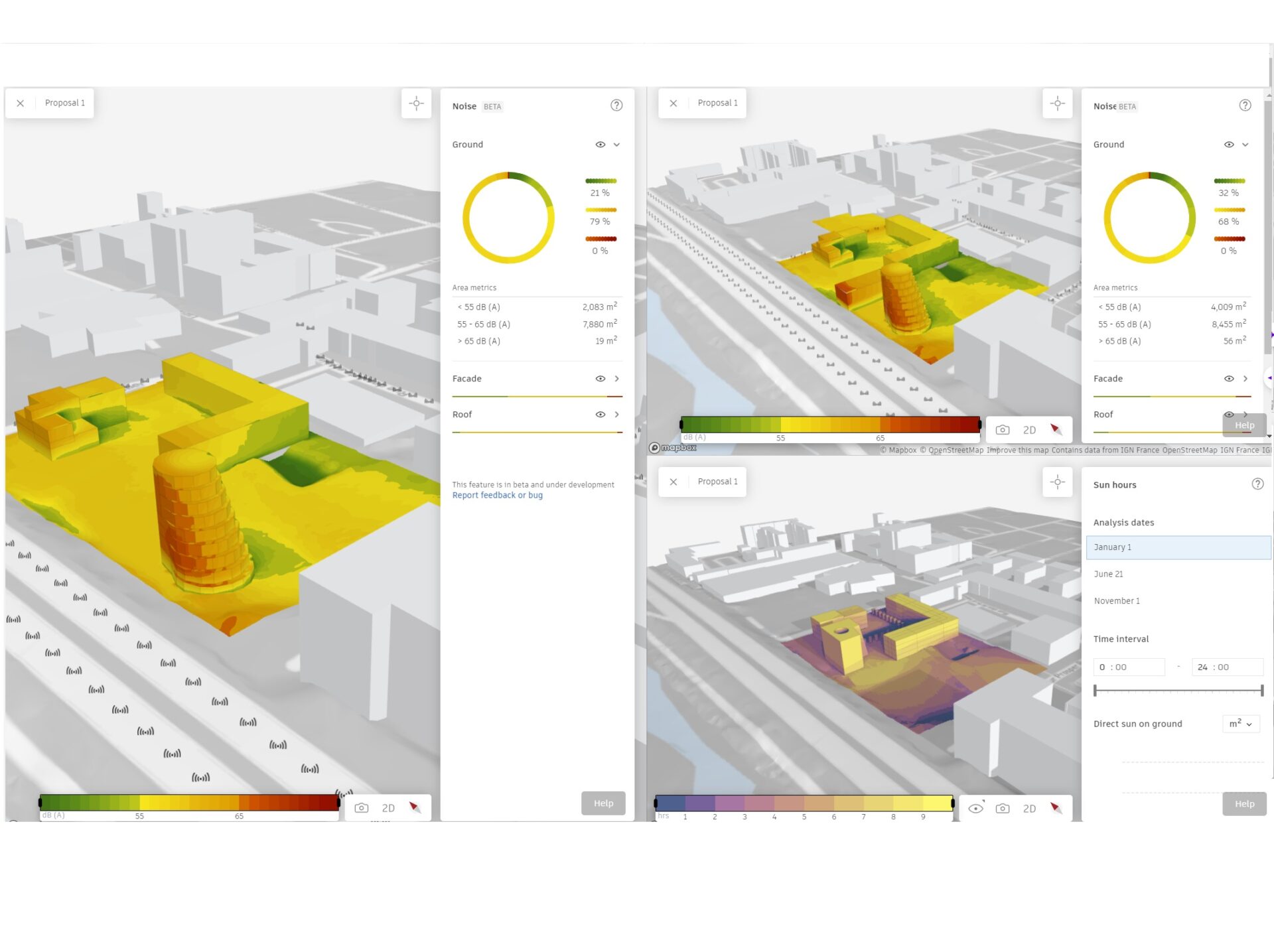 [Nouveauté] Autodesk Forma – Outil « Compare » affiche les valeurs détaillées