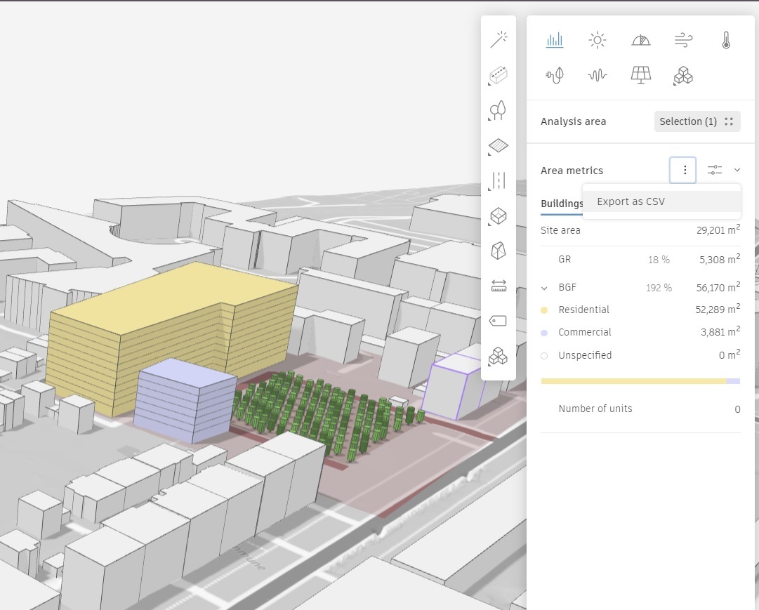 [Nouveauté] Autodesk Forma – Export des surfaces sous forme de tableur