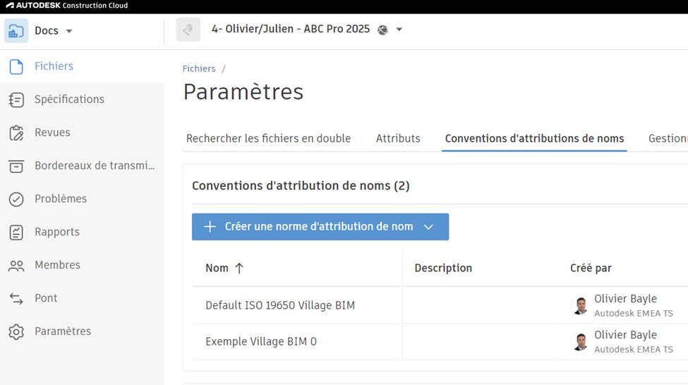 [Nouveauté] Autodesk Docs – Convention d’attribut de noms multiple