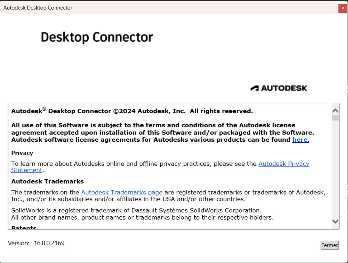 [Mise à jour] Autodesk Desktop Connector passe en version 16.8.0.2169
