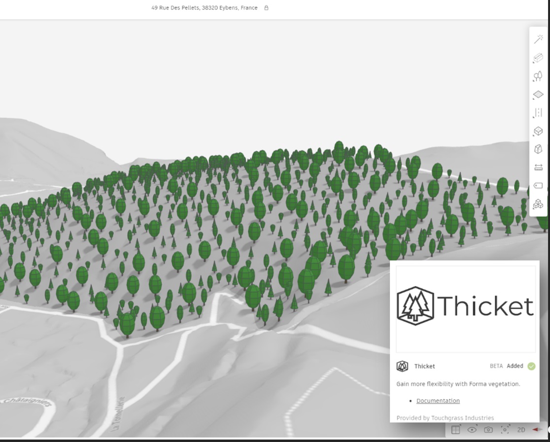 [Nouveauté] Autodesk Forma – L’extension Thicket