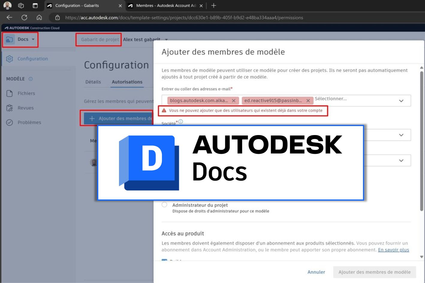 [Astuce] Créer un projet à partir d&rsquo;un gabarit et affecter les autorisations d’accès