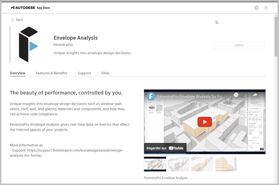 [Nouveauté] Autodesk Forma – L’extension Envelope Analysis de FenestraPro