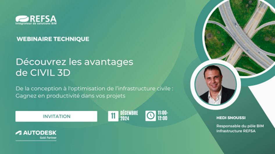 [Webinaire partenaire] De la conception à l&rsquo;optimisation de l’infrastructure civile : Gagnez en productivité avec Autodesk Civil 3D