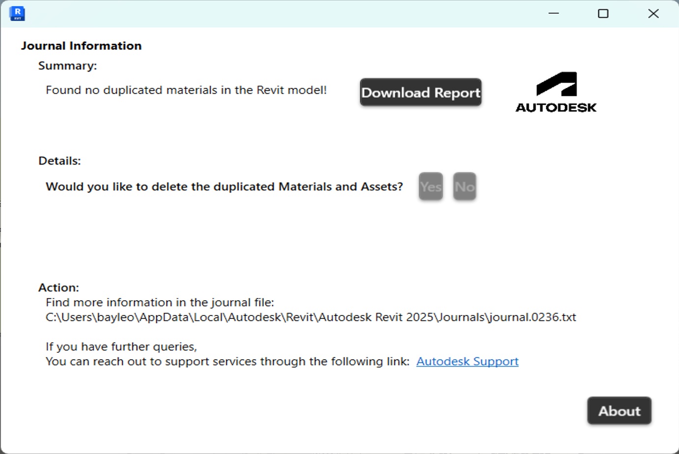 Le complément Duplicated Materials Add-on for Autodesk Revit