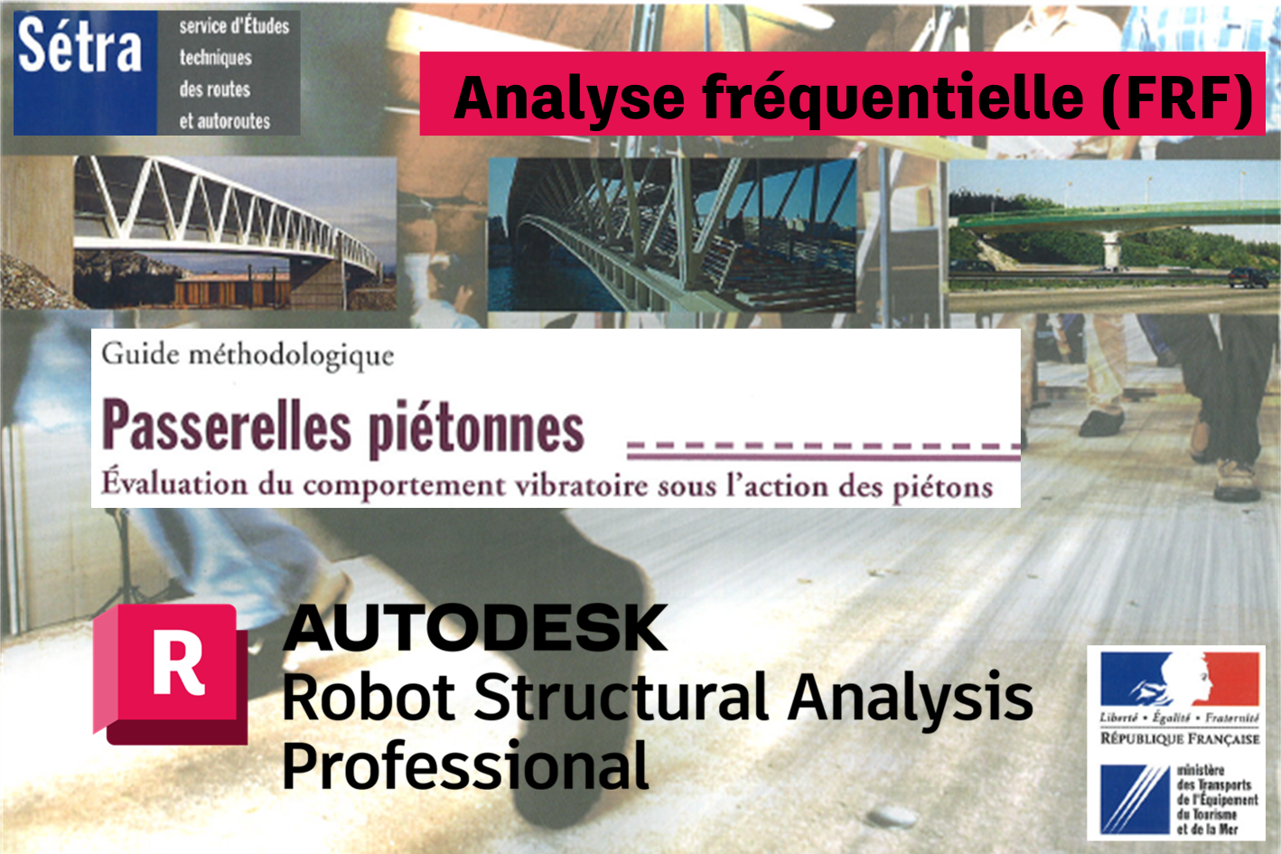 Calcul de passerelle selon le Guide SETRA : Analyse sur un domaine de fréquence