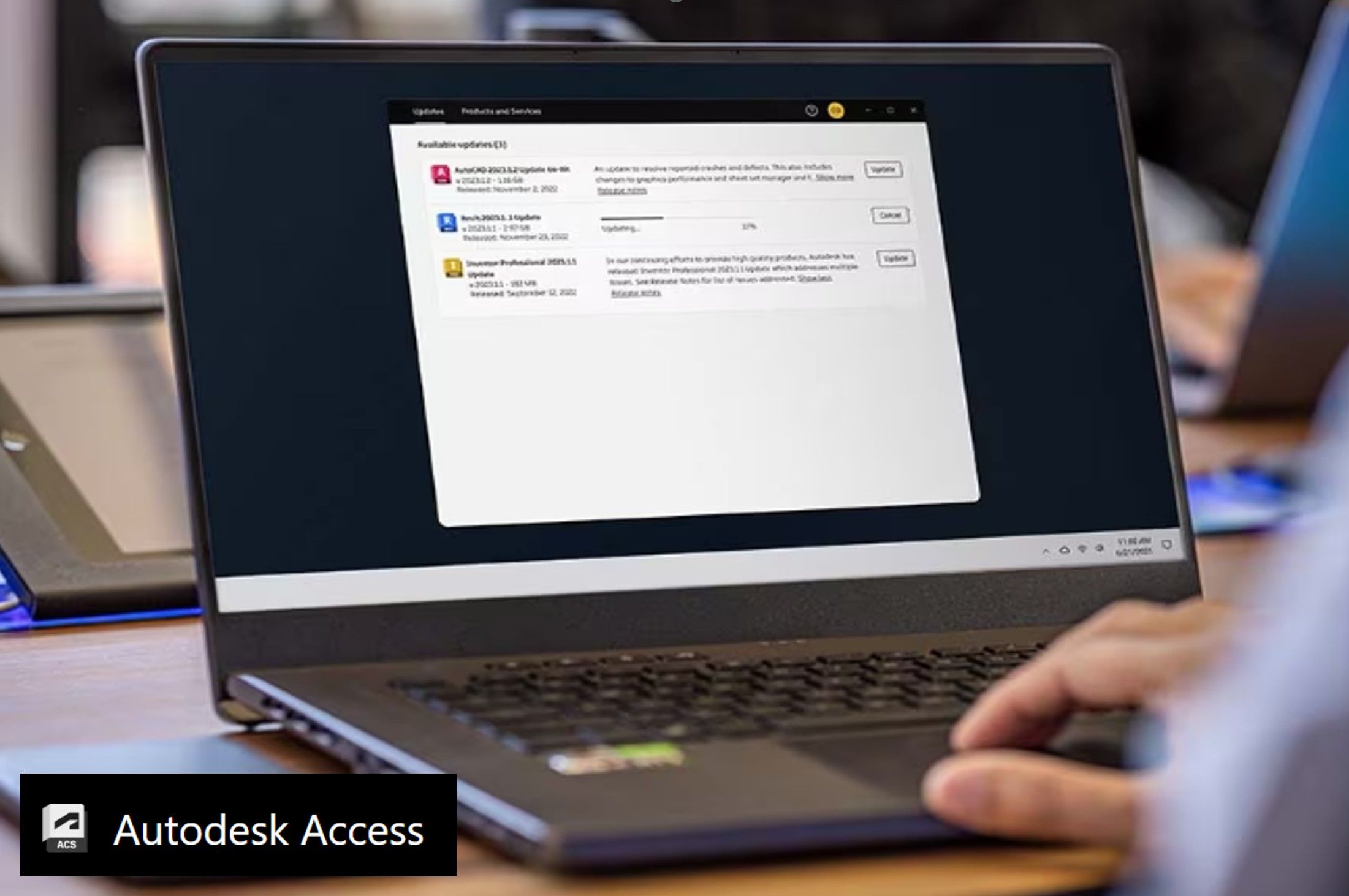 Contrôle des installations des mises à jour logicielles avec Autodesk Access