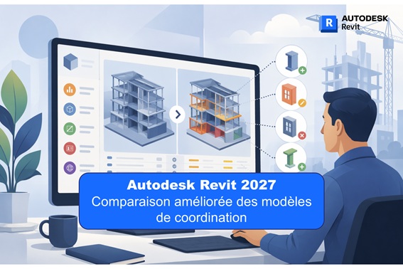 Revit 2027 : Amélioration de la comparaison dans les modèles de coordination