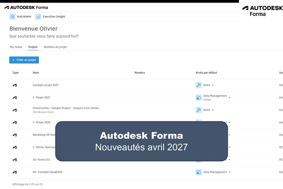 Autodesk Forma : Nouveautés avril 2026