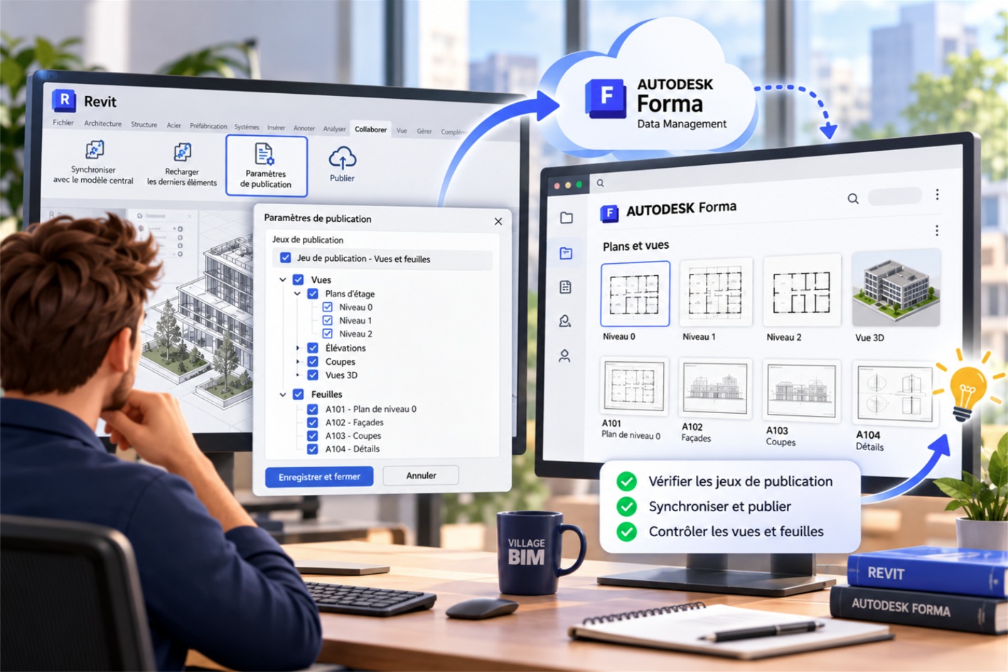 Revit et Autodesk Forma : comment retrouver les vues et feuilles manquantes après publication ?